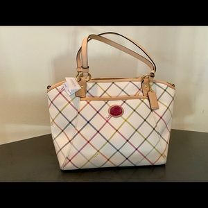 Coach Peyton Tattersall Tote Handbag M1281-F21924